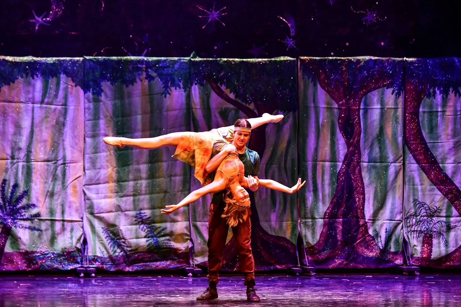 Weehawken dancers performing a partnered role in Peter Pan