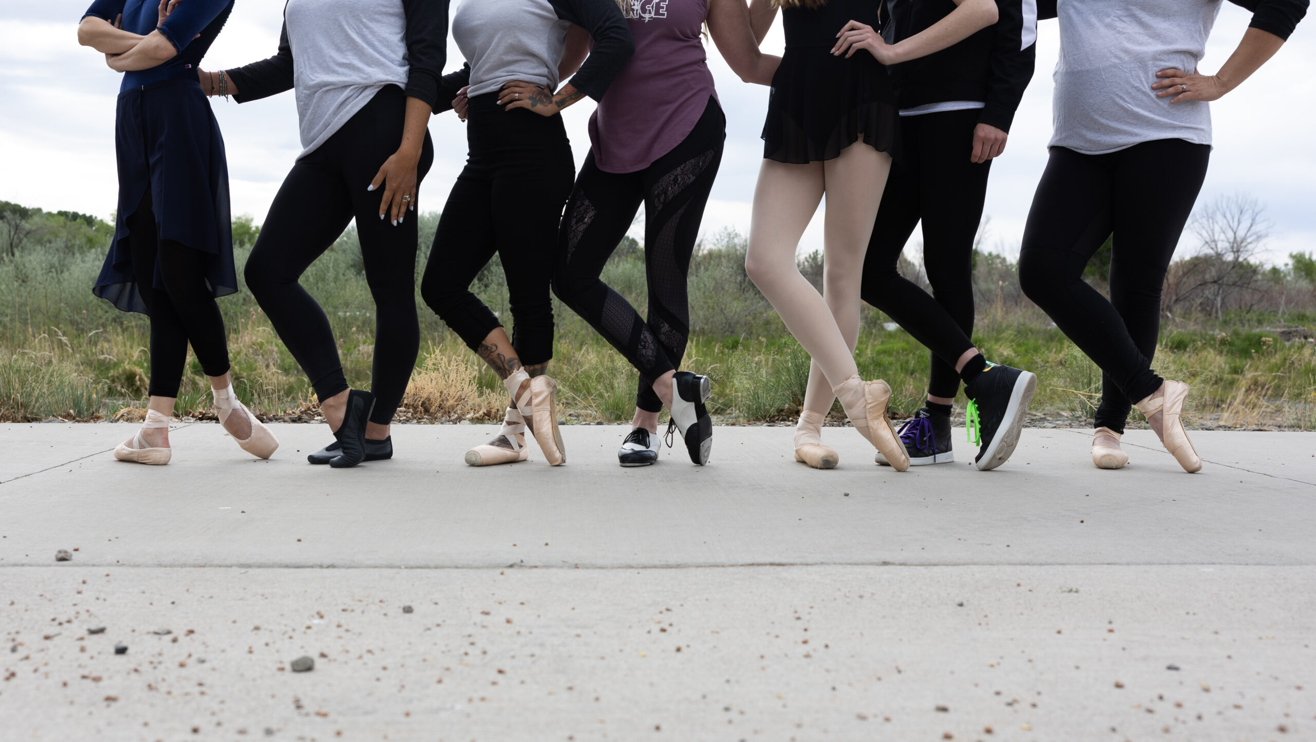 Weehawken dancers wearing a variety of dance shoes