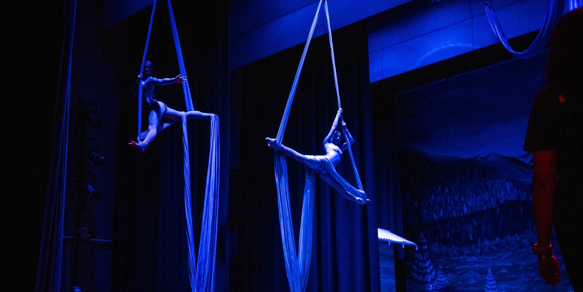 Youth aerial student developing strength and body awareness
