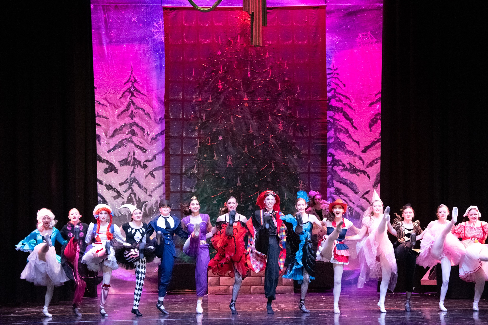 dancers kicking