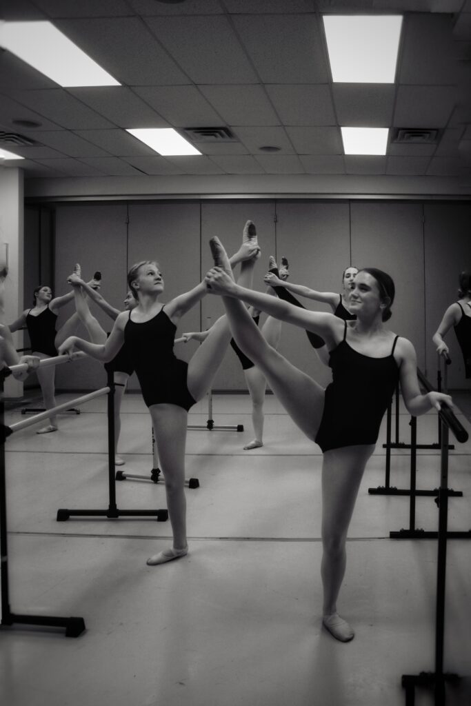 dancers stretching