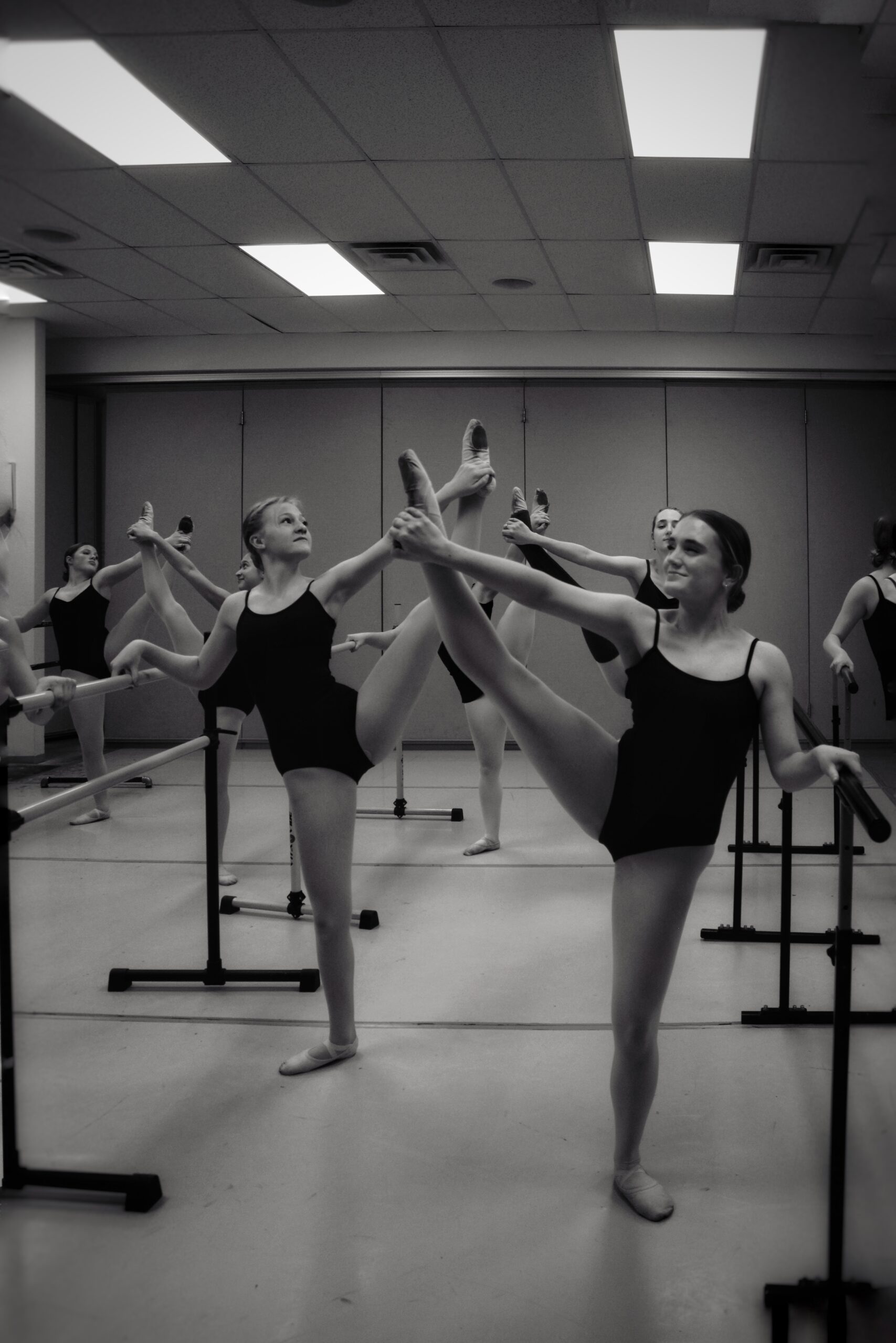 dancers stretching