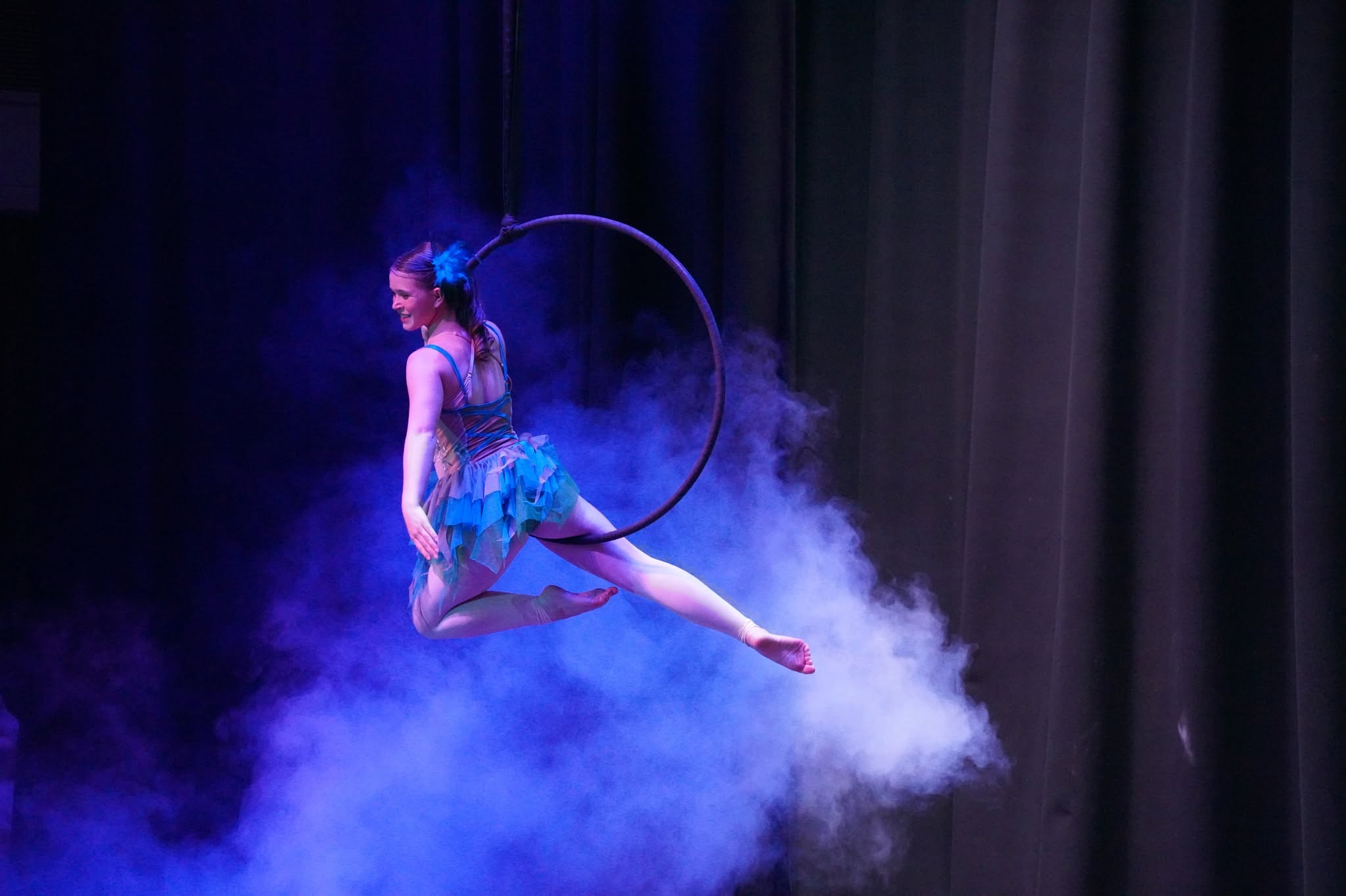 Youth aerial student performing with Weehawken Dance