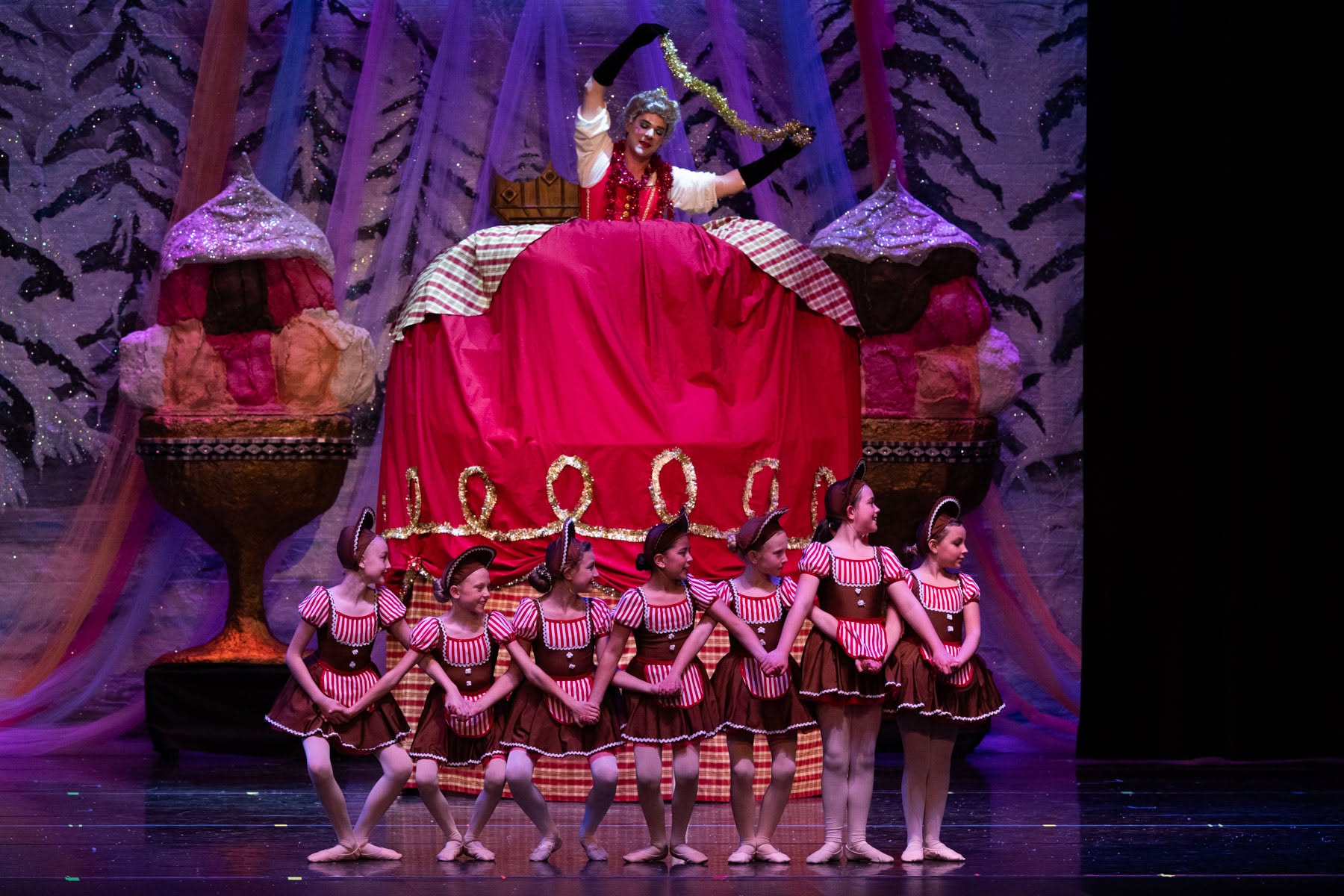 Weehawken dancers performing onstage.